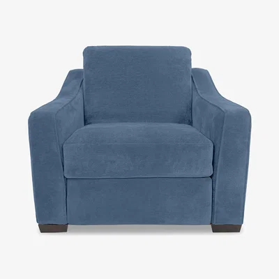 Furniture Village Nap Fabric Snuggler Chair - Silverish Blue - Sofas and Armchairs - In Time for Christmas