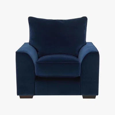 Furniture Village Collins and Hayes - Jarvis Fabric Armchair - Blue