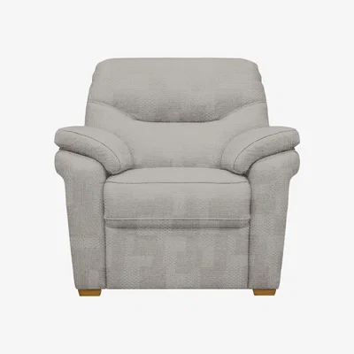 Furniture Village G Plan - Seattle Fabric Armchair with Wooden Feet - Faro Sky