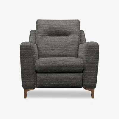 Furniture Village G Plan - Arlo Fabric Chair - Victoria Slate with Walnut Feet