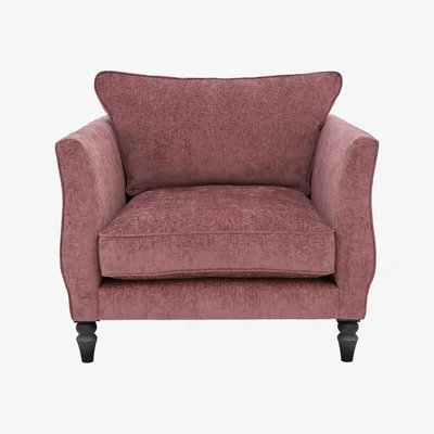 Furniture Village Boutique Chatterley Chair - Bolero Mulberry with Ebony Feet