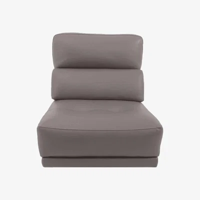 Furniture Village Adama NC Leather Armless Unit - Sleet