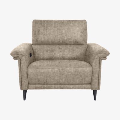 Furniture Village Domicil - Huxley Fabric Power Recliner Chair with Telescopic Headrest - Sand