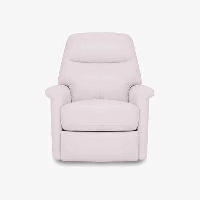Furniture Village Compact Collection Lille BV Leather Rocker Swivel Chair with Power Recliner - BV Star White