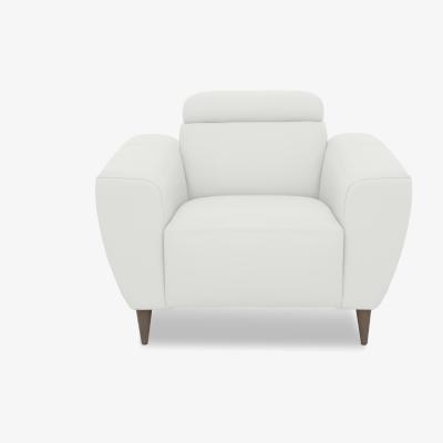 Furniture Village Nicoletti Italia - Milano Leather Power Recliner Chair - Torello Bianco Puro