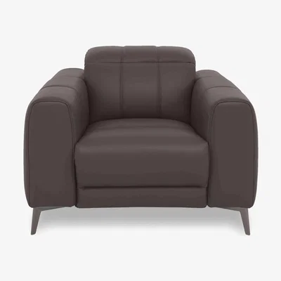 Furniture Village Ezra Leather Chair - Storm