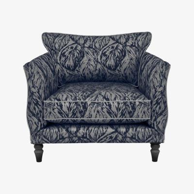 Furniture Village Boutique Chatterley Chair - Canopy Midnight with Ebony feet