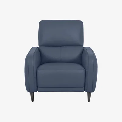 Furniture Village Domicil - Logan NC Leather Chair - NN Ocean Blue