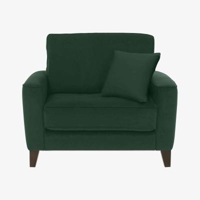 Furniture Village Brondby Fabric Cuddle Chair - Emerald Green