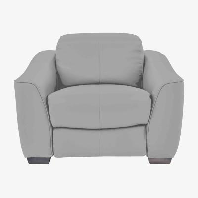 Furniture Village Xavier Leather Armchair - Light Grey