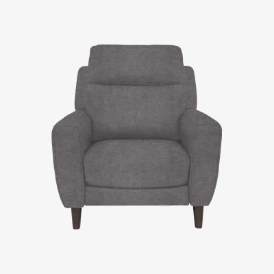 Furniture Village Comfort Story - Zen Fabric Power Recliner Chair with Headrest and Power Lumbar - Iron
