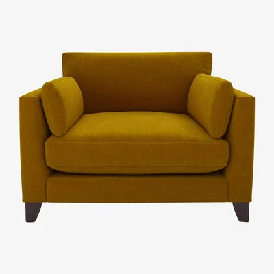 Furniture Village The Lounge Co. - Peyton Fabric Snuggler - Yellow