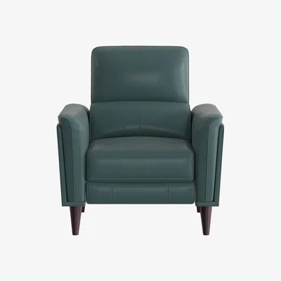 Furniture Village Compact Collection Klein NC Leather Chair - NC Lake Green