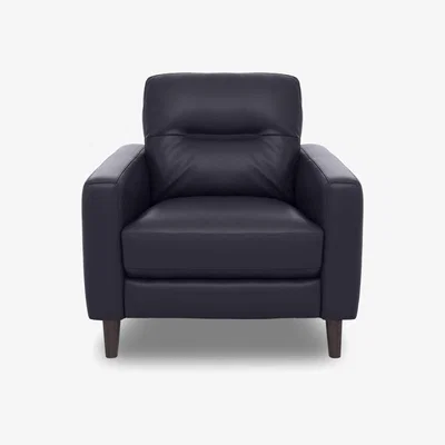 Furniture Village Jules HW Leather Chair - Black