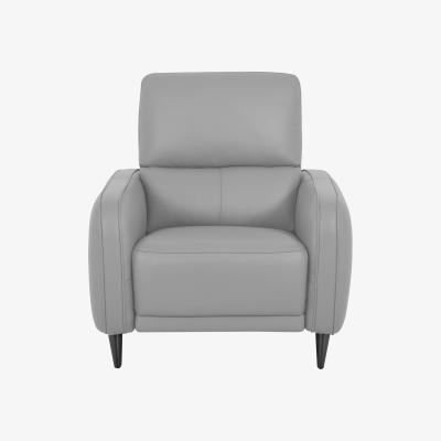 Furniture Village Domicil - Logan Leather Power Recliner Chair - NP Light Grey