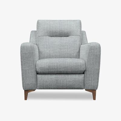 Furniture Village G Plan - Arlo Fabric Chair - Beach Duck Egg with Walnut Feet