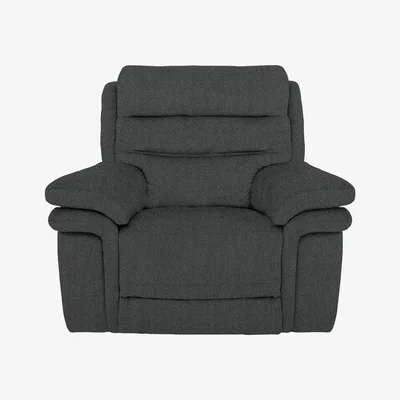 Furniture Village Berlin Fabric Chair with Power Recliner - Rosy Dark Grey