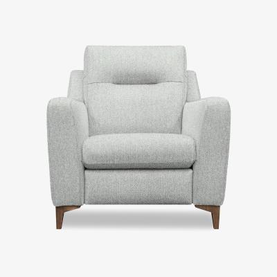Furniture Village G Plan - Arlo Fabric Chair - Swift Cygnet with Walnut Feet