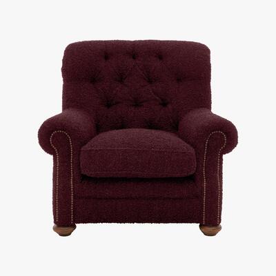 Furniture Village Alexander and James - Camden Collection Bobo Fabric Armchair - Red