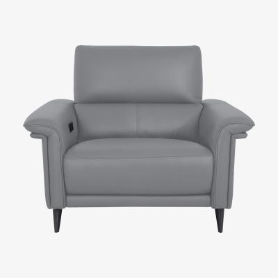 Furniture Village Domicil - Huxley Leather Power Recliner Chair with Telescopic Headrest - NP Paloma Grey