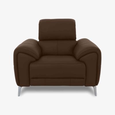 Furniture Village Vino Leather Chair - Chocolate