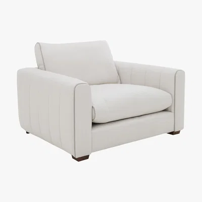 Furniture Village Kamille Fabric Armchair - White - By Furniture Village