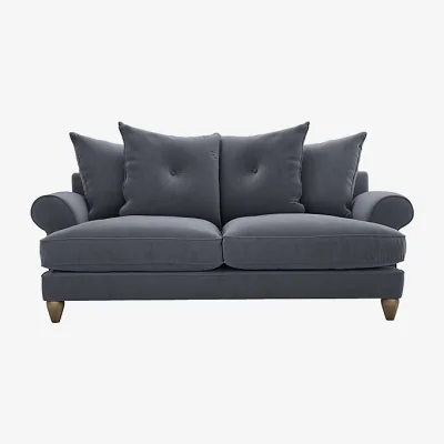 Furniture Village The Lounge Co. - Bronwyn 3 Seater Fabric Scatter Back Fibre Fill Sofa - Rain Cloud - Sofas and Armchairs