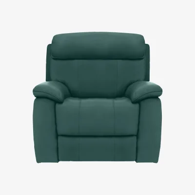 Furniture Village Moreno NC Leather Armchair with Power Recliner - NC Lake Green