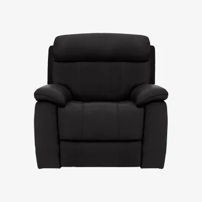 Furniture Village Moreno BV Leather Armchair - Classic Black