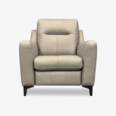 Furniture Village G Plan - Arlo Leather Chair - Oxford Mushroom with Ebony Feet