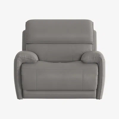 Furniture Village Link Leather Armchair - Grey- World of Leather