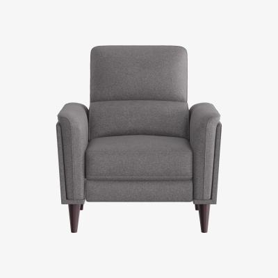 Furniture Village Compact Collection Klein Fabric Power Recliner Chair with Telescopic Headrest - Charcoal Gray