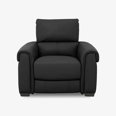 Furniture Village Nixon BV Leather Chair - Classic Black