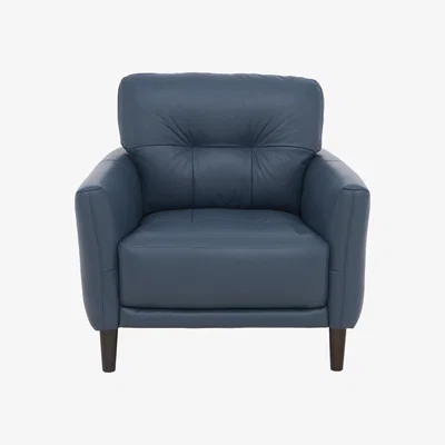 Furniture Village Uno BV Leather Chair - BV Ocean Blue