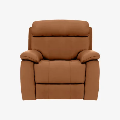 Furniture Village World of Leather - Moreno Leather Armchair - Cognac - Sofas and Armchairs