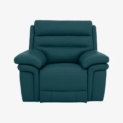 Furniture Village Berlin Leather Chair - Blue