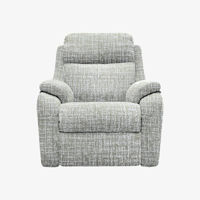 Furniture Village G Plan - Kingsbury Fabric Power Recliner Armchair - Shore Oatmeal