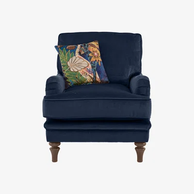 Furniture Village The Botanical Collection Tropicana Fabric Plain Armchair - Blue