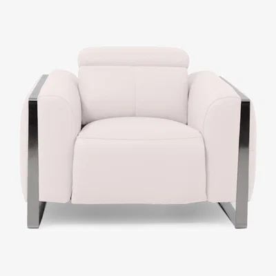 Furniture Village Gisella Leather Chair - Cotton