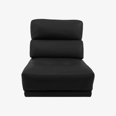 Furniture Village Adama BV Leather Armless Unit - Classic Black