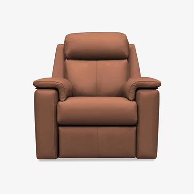 Furniture Village G Plan - Thornbury Leather Power Recliner Chair with Headrest and Power Lumbar - Cambridge Conker