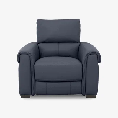Furniture Village Nixon BV Leather Chair - BV Ocean Blue
