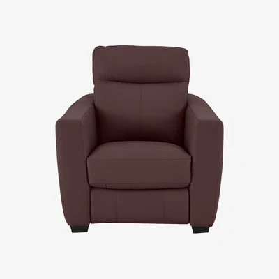 Furniture Village Compact Collection Midi Leather Armchair- World of Leather