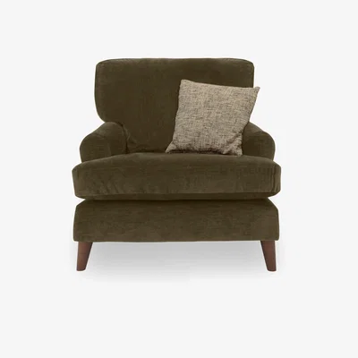 Furniture Village Jackson Velvet Chair - Olive