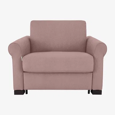 Furniture Village Nicoletti - Alcova Fabric Chair Sofa Bed with Scroll Arms - Pink