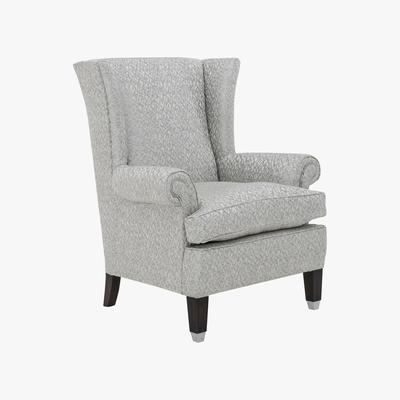Furniture Village Duresta - The Prestige Collection Kingston Winged Fabric Armchair - Silver