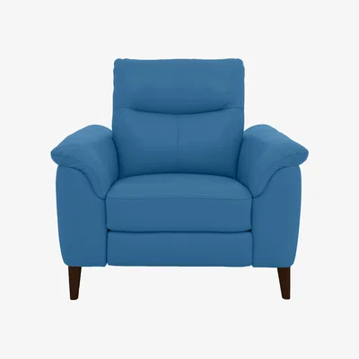 Furniture Village Morgan NC Leather Armchair - Aegean