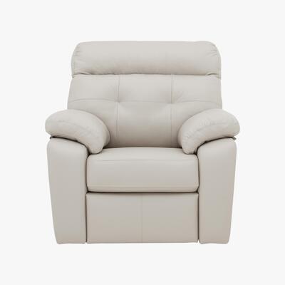 Furniture Village G Plan - Miller Leather Power Recliner Armchair - Grey