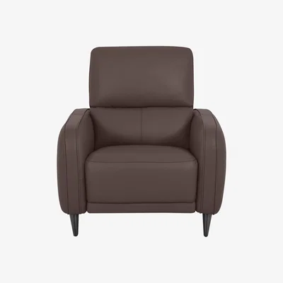 Furniture Village Domicil - Logan Leather Power Recliner Chair - NN Cacao Brown