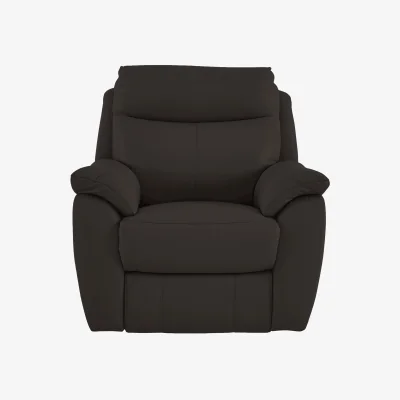 Furniture Village World of Leather - Snug BV Leather Armchair - Dark Chocolate